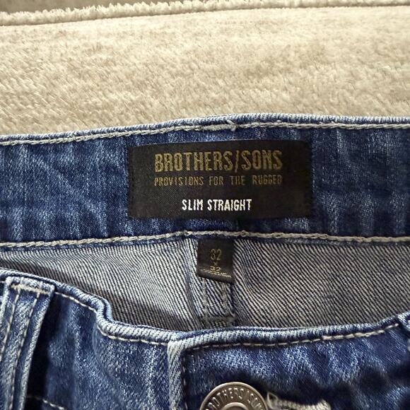 Brothers and Sons Men's Slim Straight Stretch Denim Jeans -Size 32x32 - Picture 2 of 5